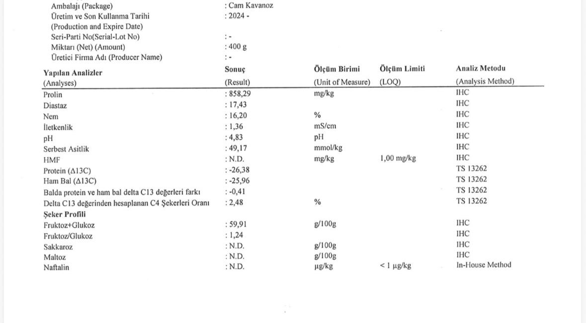Istranca Kır Çiçeği Balı (Ham Bal)850 gr