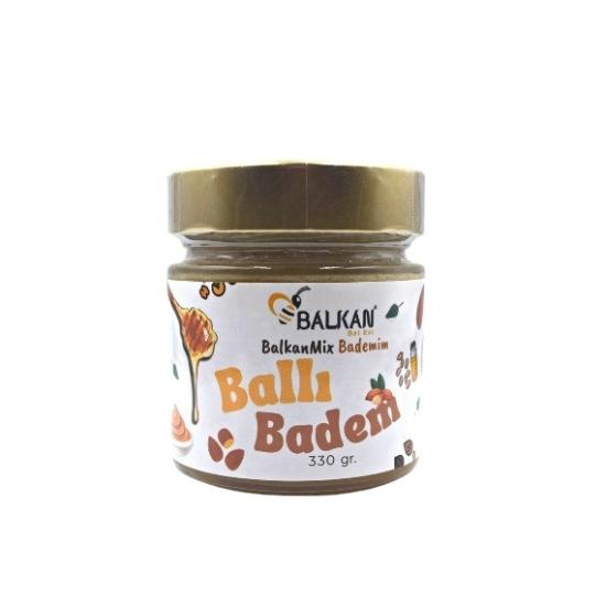 Ham Bal Badem 330 gr | Katkısız Doğal Bademli Bal Karışımı – Balkan Bal Evi
